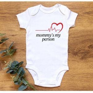 White Baby Onesie with Graphic Print
